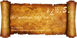 Ágoston Sára névjegykártya