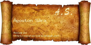 Ágoston Sára névjegykártya